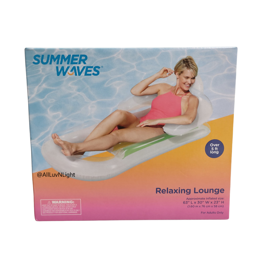 Summer Waves Inflatable Relaxing Lounge Pool Float